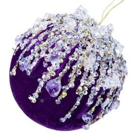 Buy amethyst VELVET BEJEWELED BALL (PREORDER)