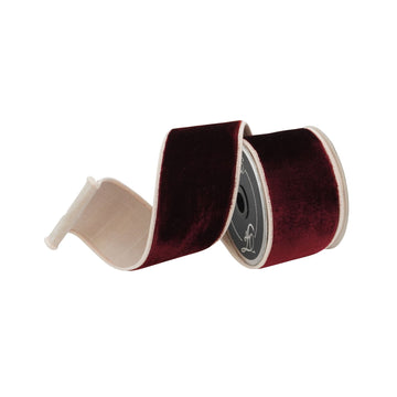 Buy burgundy-and-rose 2 TONE VELVET 2.5" (PREORDER)
