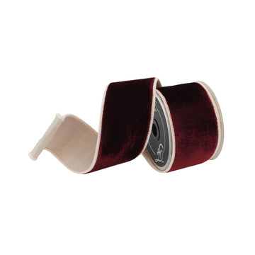 Buy burgundy-and-rose 2 TONE VELVET 2.5" (IN STOCK)
