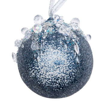 Buy steel-blue BEADED BEJEWELED BALL (IN STOCK)