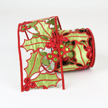 Buy red-and-lime HOLLY LACE RIBBON (PREORDER)