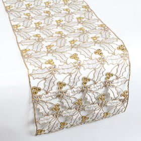 Buy silver-gold HOLLY LACE RUNNER (IN STOCK)