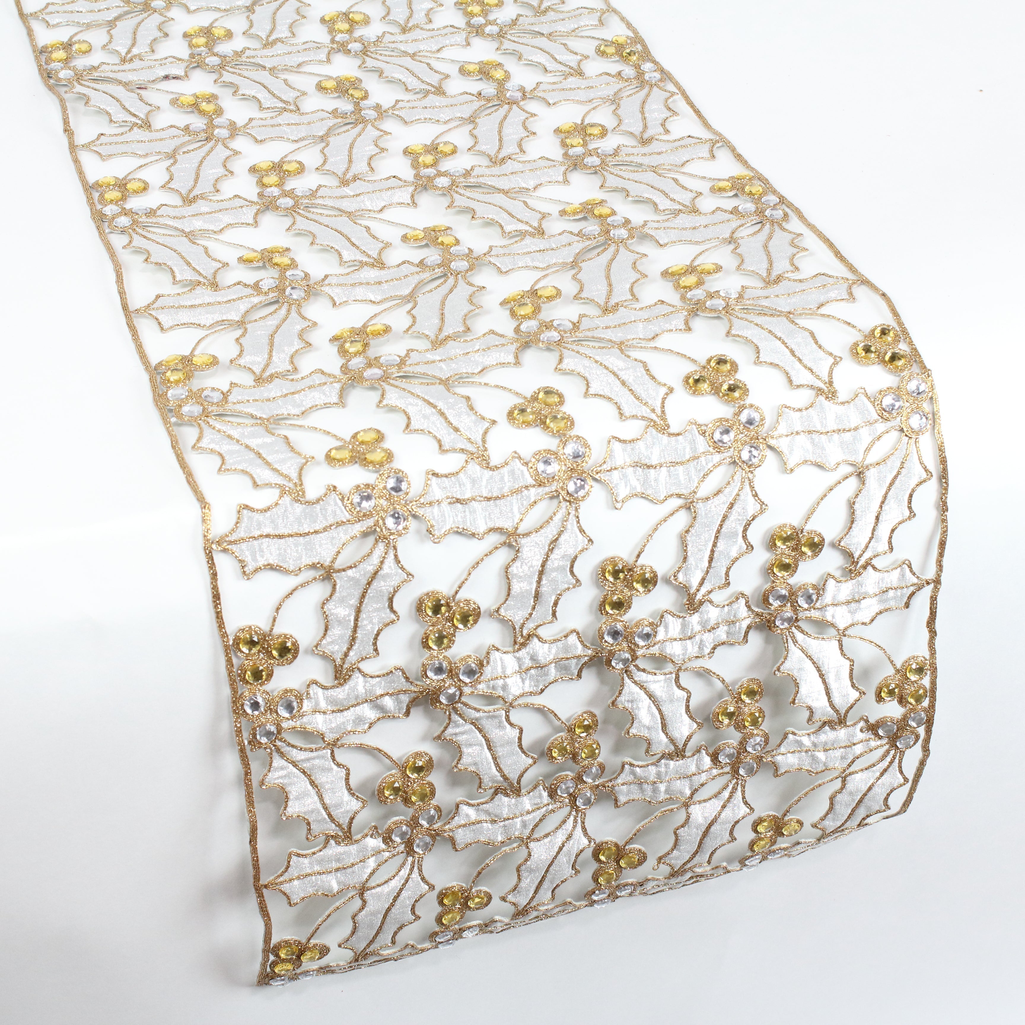 Buy silver-gold HOLLY LACE RUNNER (IN STOCK)