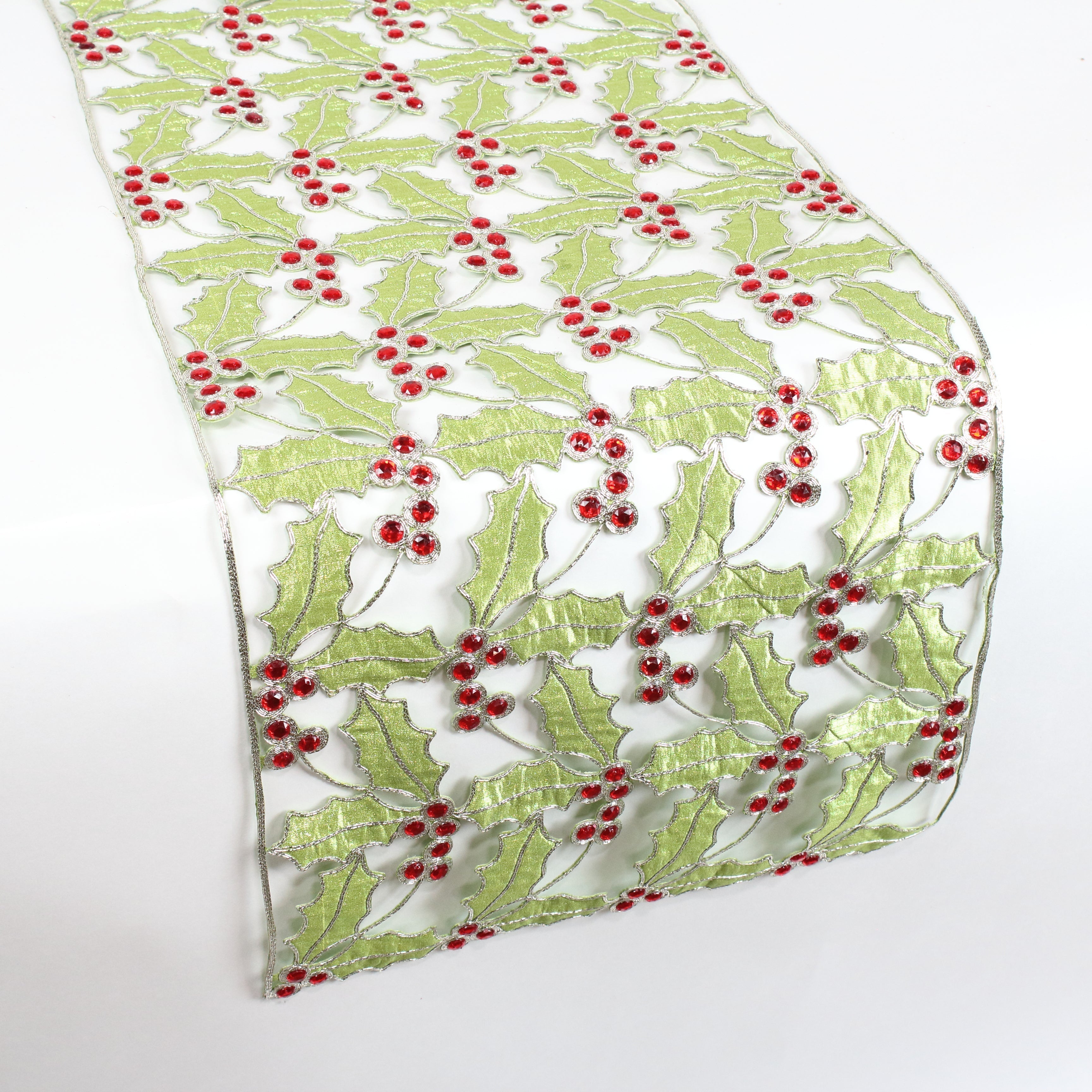 Buy red-and-lime HOLLY LACE RUNNER (IN STOCK)