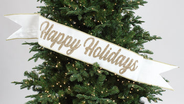 Buy white HAPPY HOLIDAYS BANNER (PREORDER)