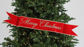Buy red MERRY CHRISTMAS BANNER (PREORDER)