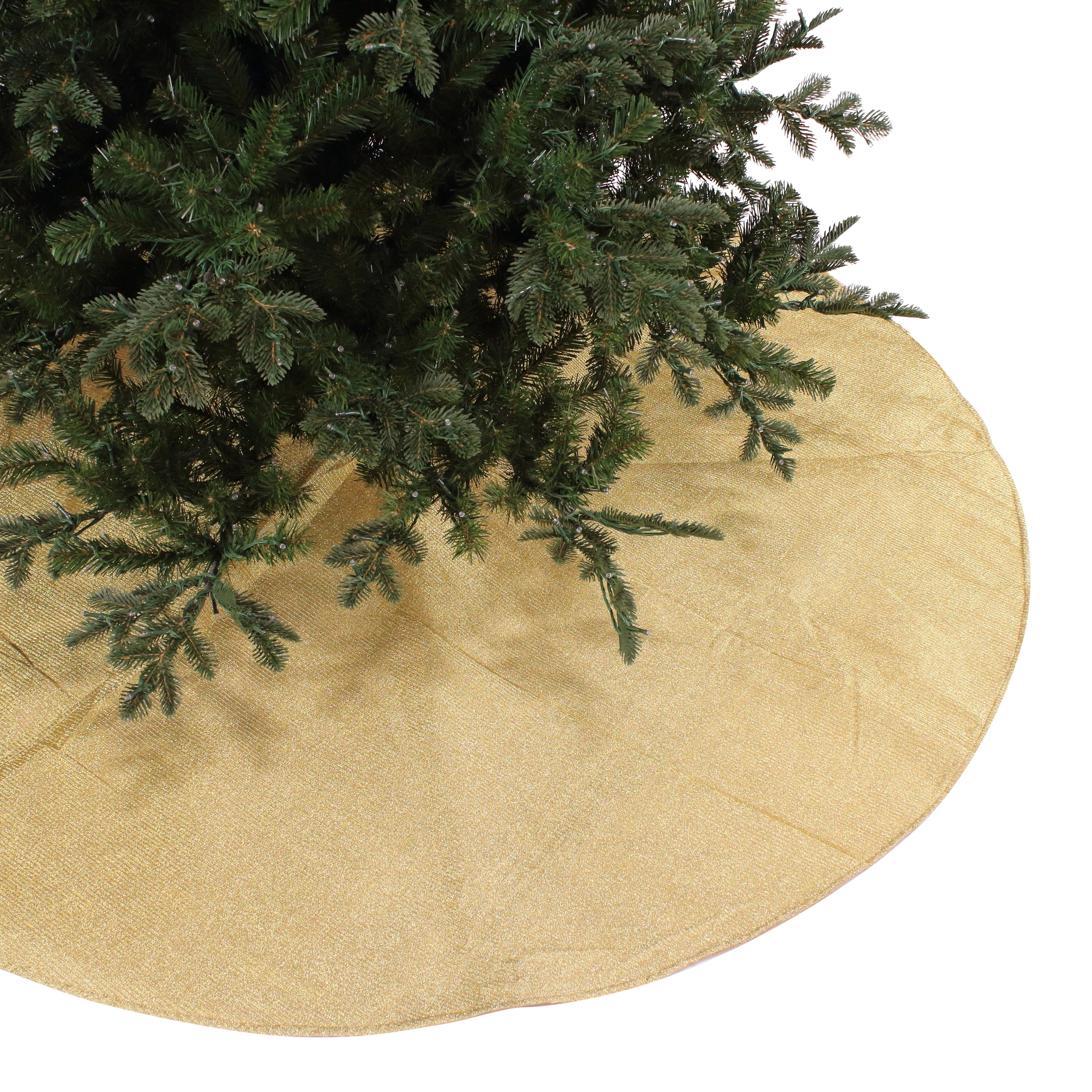 PLEATED METALLIC TREE SKIRT (IN STOCK)