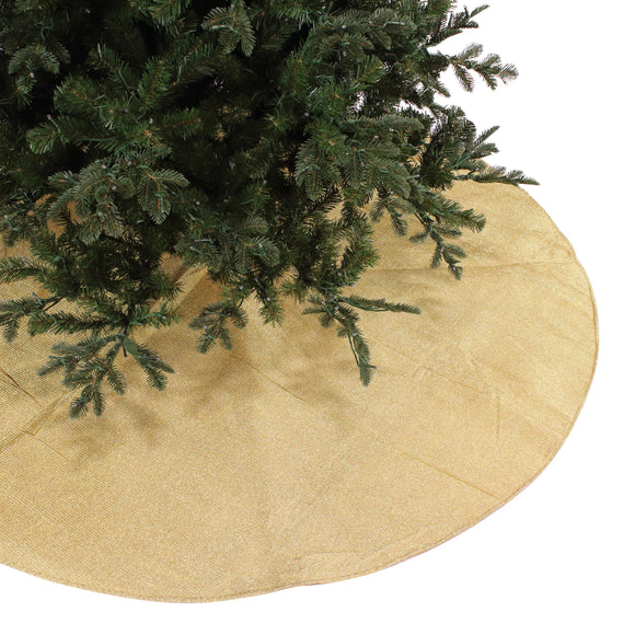 PLEATED METALLIC TREE SKIRT (IN STOCK)