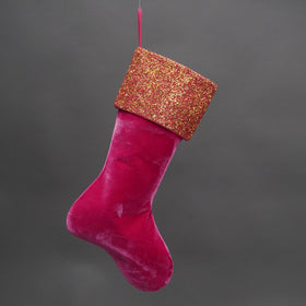Buy hot-pink GEODE CRYSTAL STOCKING (IN STOCK)