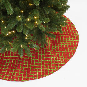 GLITTER LATTICE TREE SKIRT (IN STOCK)