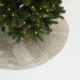 Buy platinum GLITTER LATTICE TREE SKIRT (IN STOCK)
