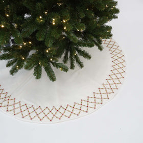 Buy ivory FLORAL JEWEL TREE SKIRT (PREORDER)