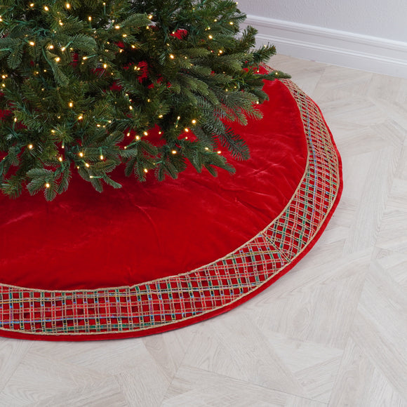 WINDOW PLAID TREE SKIRT (PREORDER)