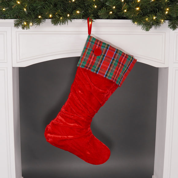 VELVET TARTAN STOCKING (PREORDER)