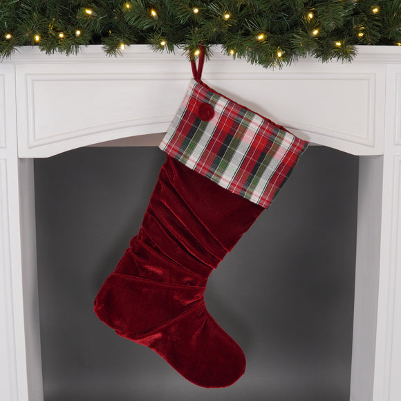 VELVET TARTAN STOCKING (PREORDER)
