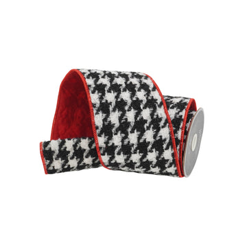 Buy red KNIT HOUNDSTOOTH (IN STOCK)