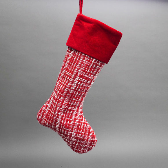 SANTA TWEED STOCKING (IN STOCK)