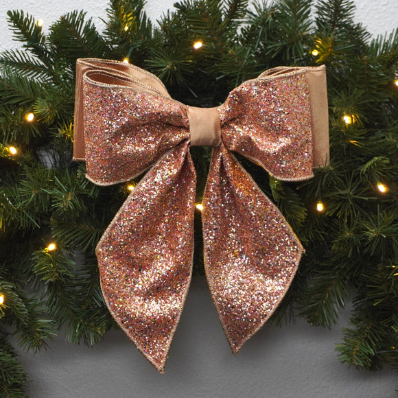 CONFETTI GLITTER BOW (IN STOCK)