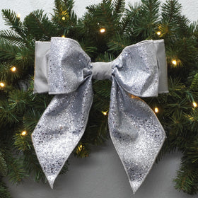 Buy silver CONFETTI GLITTER BOW (PREORDER)