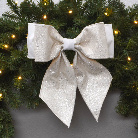 CONFETTI GLITTER BOW (IN STOCK)