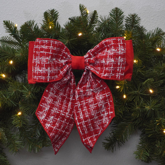 SANTA TWEED BOW (IN STOCK)