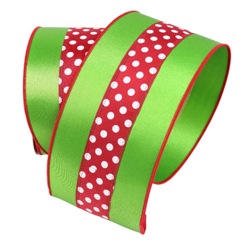 Buy lime-red-and-white POLKA DOT TRIM (PREORDER)