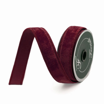 Buy burgundy VELVET .75" &amp; 1" (IN STOCK)
