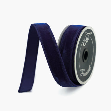 Buy navy-blue VELVET .75" &amp; 1" (IN STOCK)