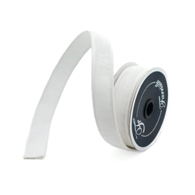 Buy white VELVET .75" &amp; 1" (IN STOCK)