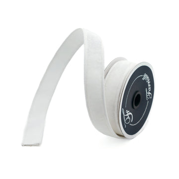 Buy white VELVET .75" &amp; 1" (IN STOCK)