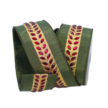 Buy olive-ruby CHEVRON JEWEL RIBBON (PREORDER)