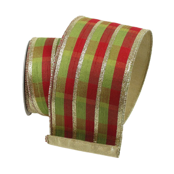 GLITZY PLAID RIBBON (IN STOCK)