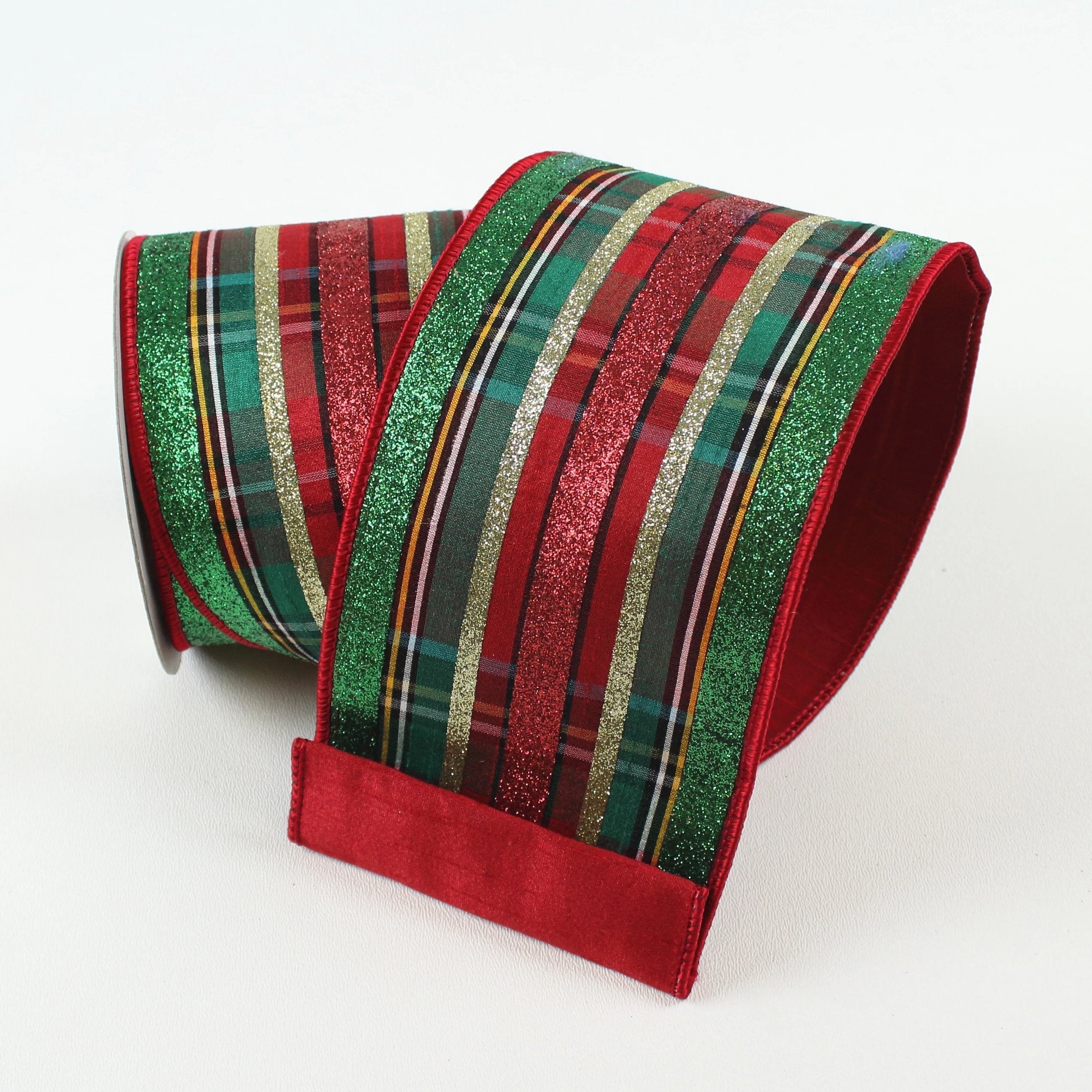 GLITZY PLAID RIBBON (IN STOCK)