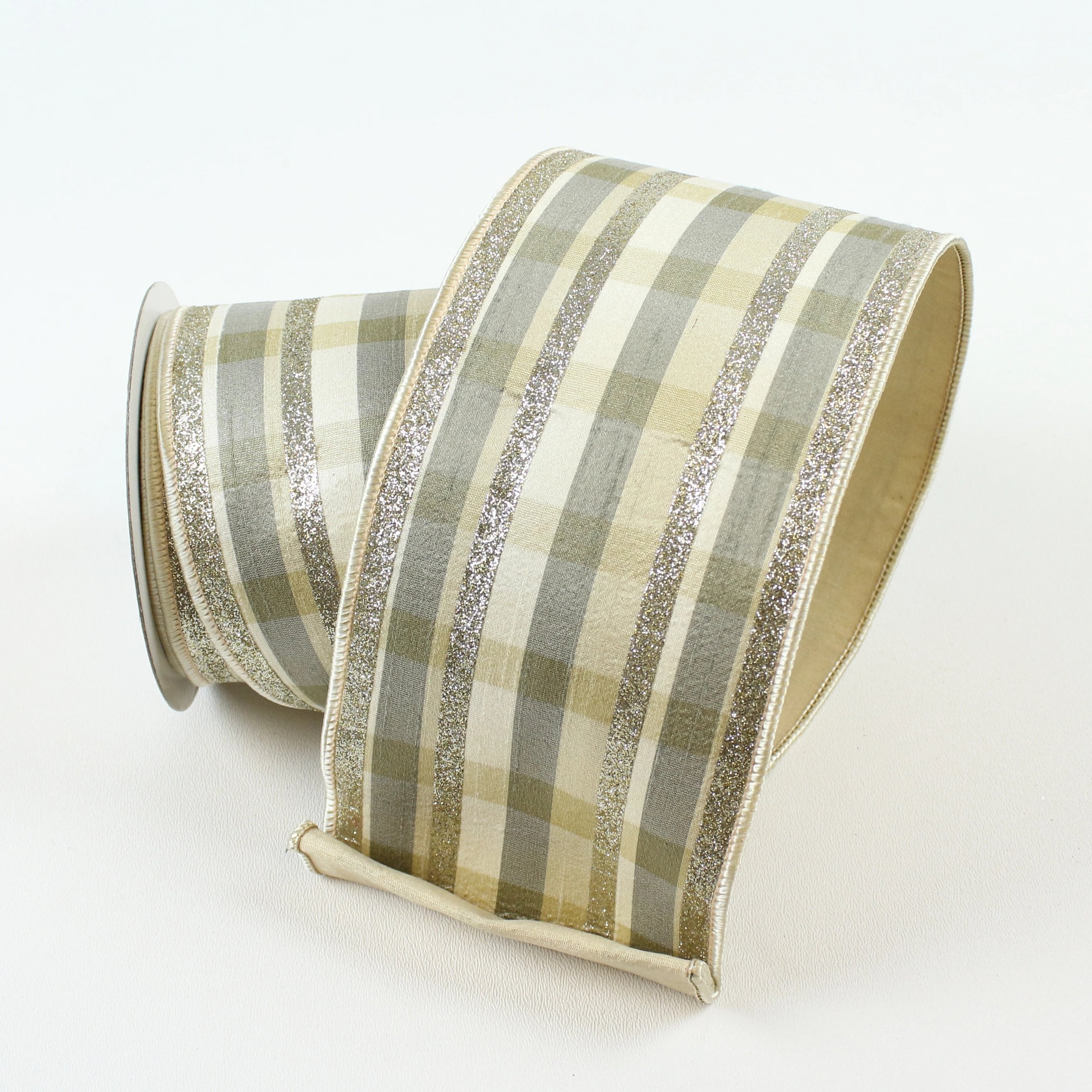 GLITZY PLAID RIBBON (IN STOCK)