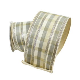 Buy platinum GLITZY PLAID RIBBON (IN STOCK)