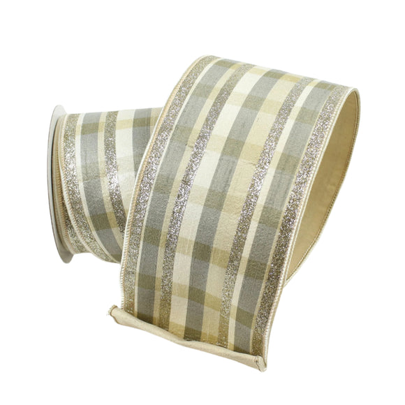 GLITZY PLAID RIBBON (IN STOCK)