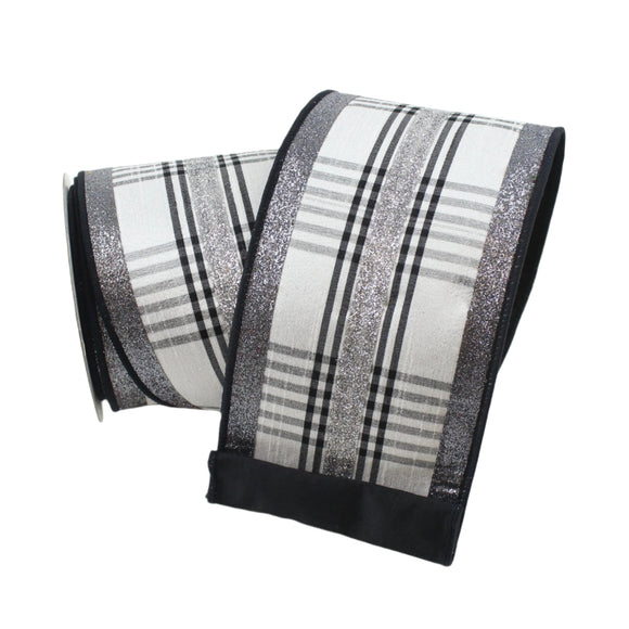 GLITZY PLAID RIBBON (IN STOCK)