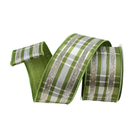 GLITZY PLAID RIBBON (IN STOCK)