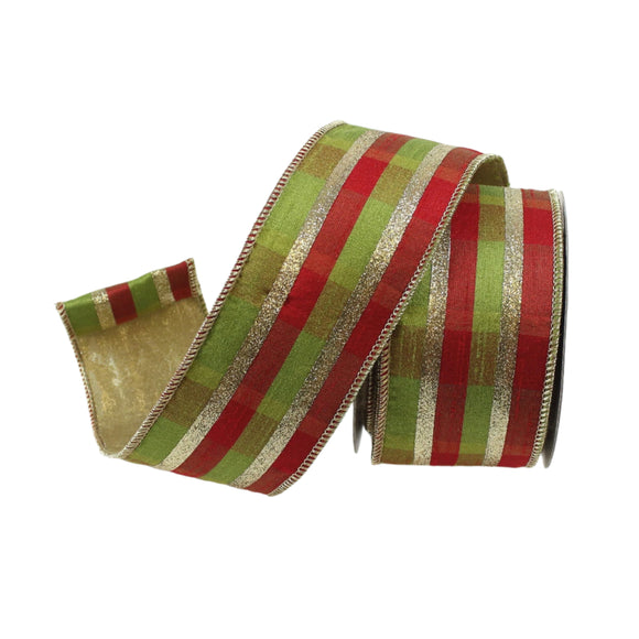 GLITZY PLAID RIBBON (IN STOCK)