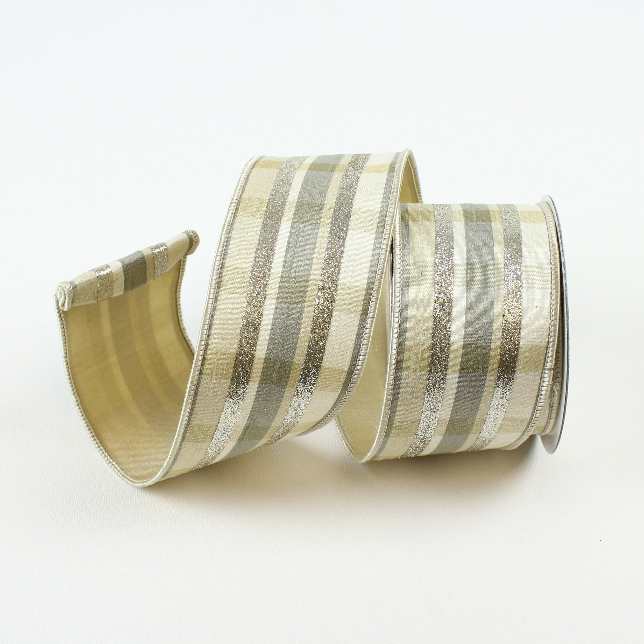 GLITZY PLAID RIBBON (IN STOCK)