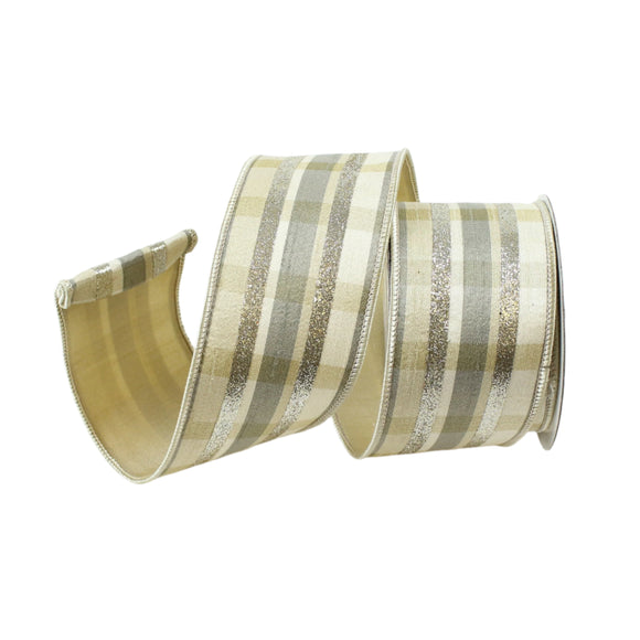 GLITZY PLAID RIBBON (IN STOCK)