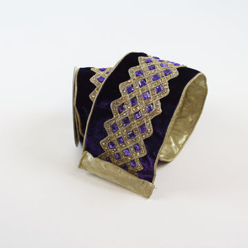 Buy purple VELVET BEJEWELED LATTICE (IN STOCK)