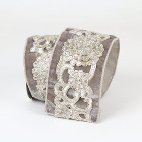 Buy platinum VELVET FLORAL LACE (IN STOCK)