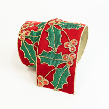 Buy red-and-emerald HOLLY ON VELVET (PREORDER)