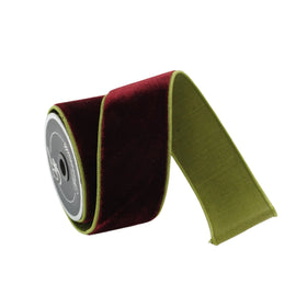 Buy burgundy-and-olive 2 TONE VELVET 2.5" (PREORDER)