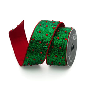 Buy red-and-emerald GLITTER ORNAMENTS (PREORDER)
