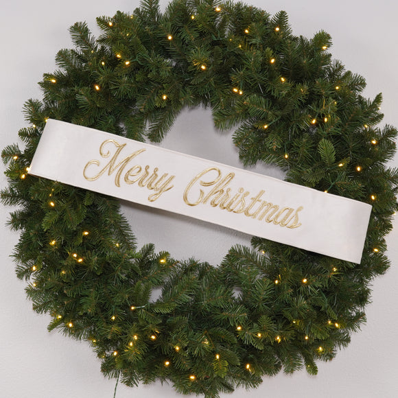 EMBROIDERED CHRISTMAS BANNER (IN STOCK)