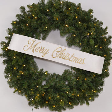Buy ivory EMBROIDERED CHRISTMAS BANNER (PREORDER)
