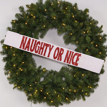 NAUGHTY OR NICE BANNER (PREORDER)