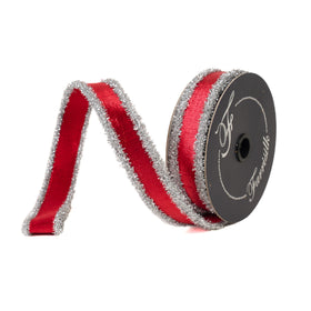 Buy silver-and-red TINSEL BORDERS (IN STOCK)